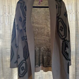 Dolled Up Cardigan Tan & Dark Green Patterned Cardigan